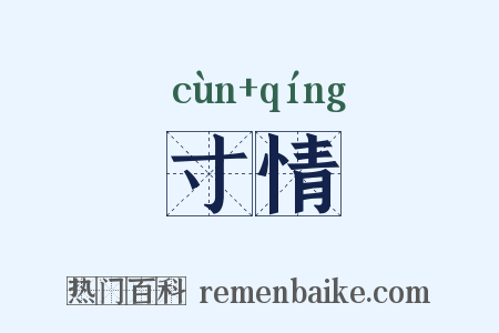 寸情是什么意思的图片